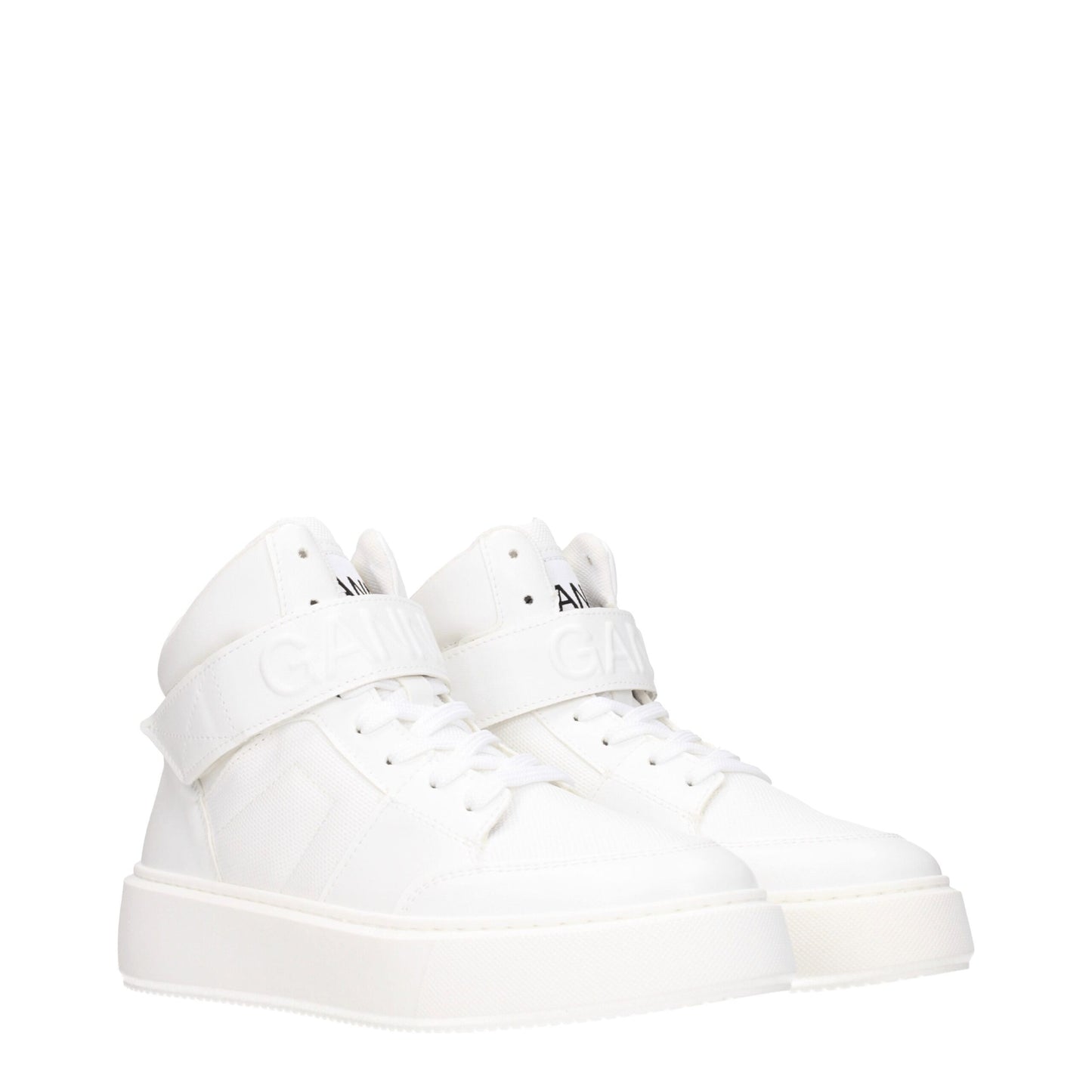White Leather High Tops