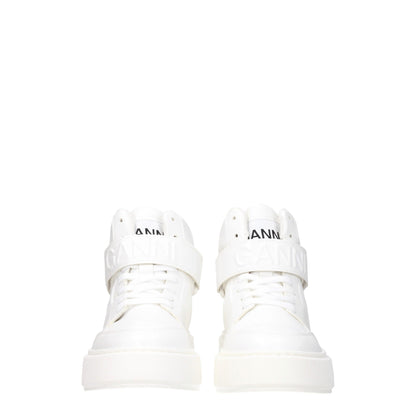 White Leather High Tops