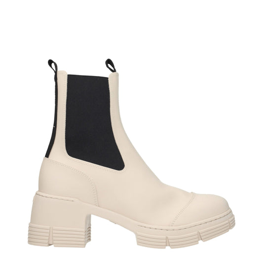Gray Cotton Ankle Boots