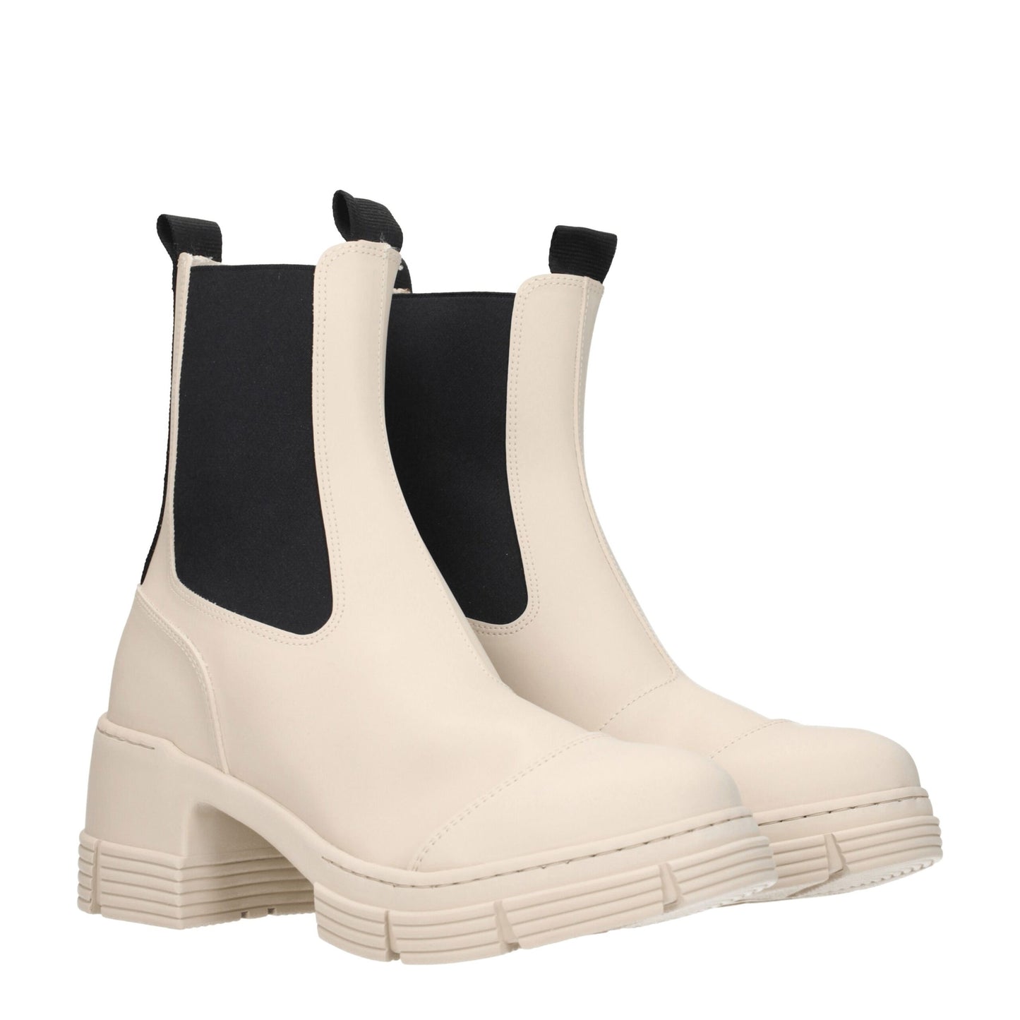 Gray Cotton Ankle Boots