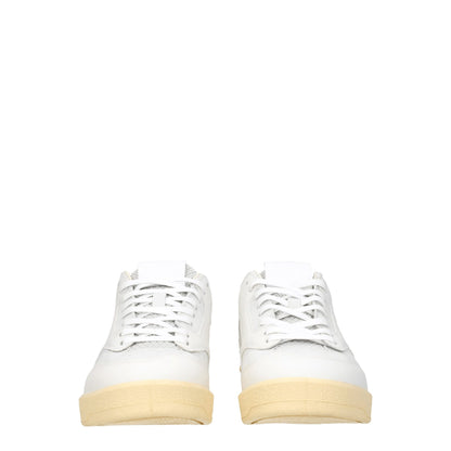 White Leather Low Tops