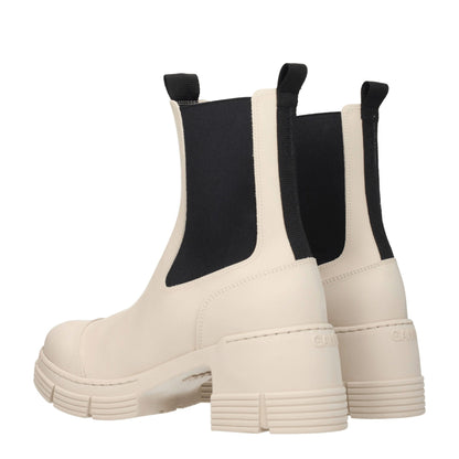 Gray Cotton Ankle Boots