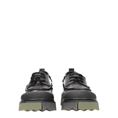 Black Leather Slip-On Loafers