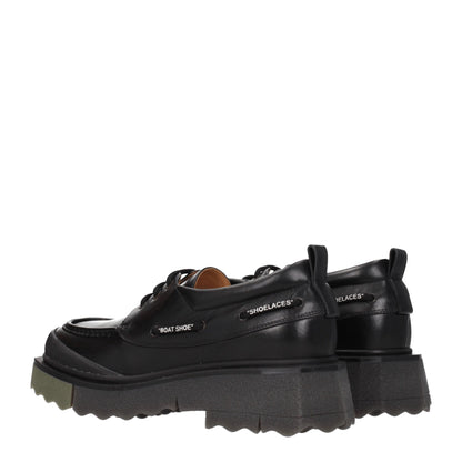 Black Leather Slip-On Loafers