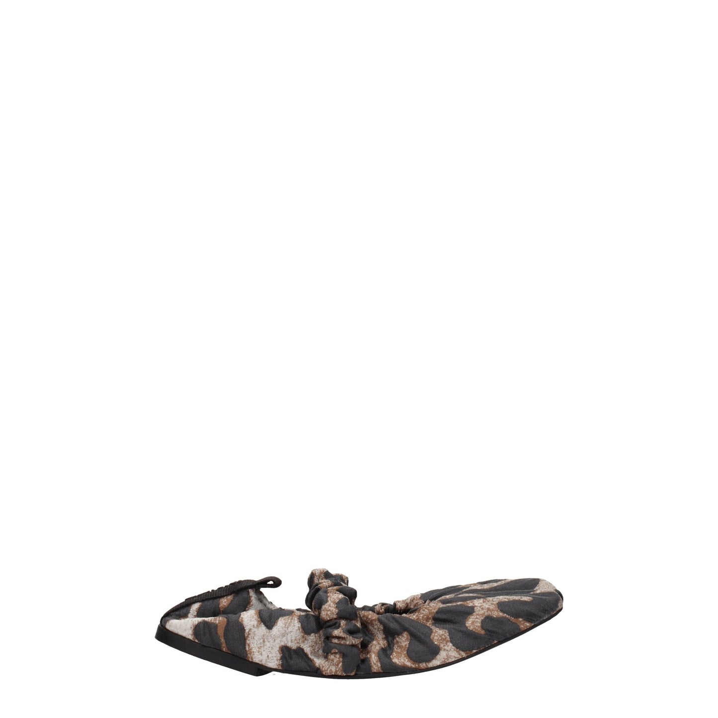 Beige Fabric Ballet Flats