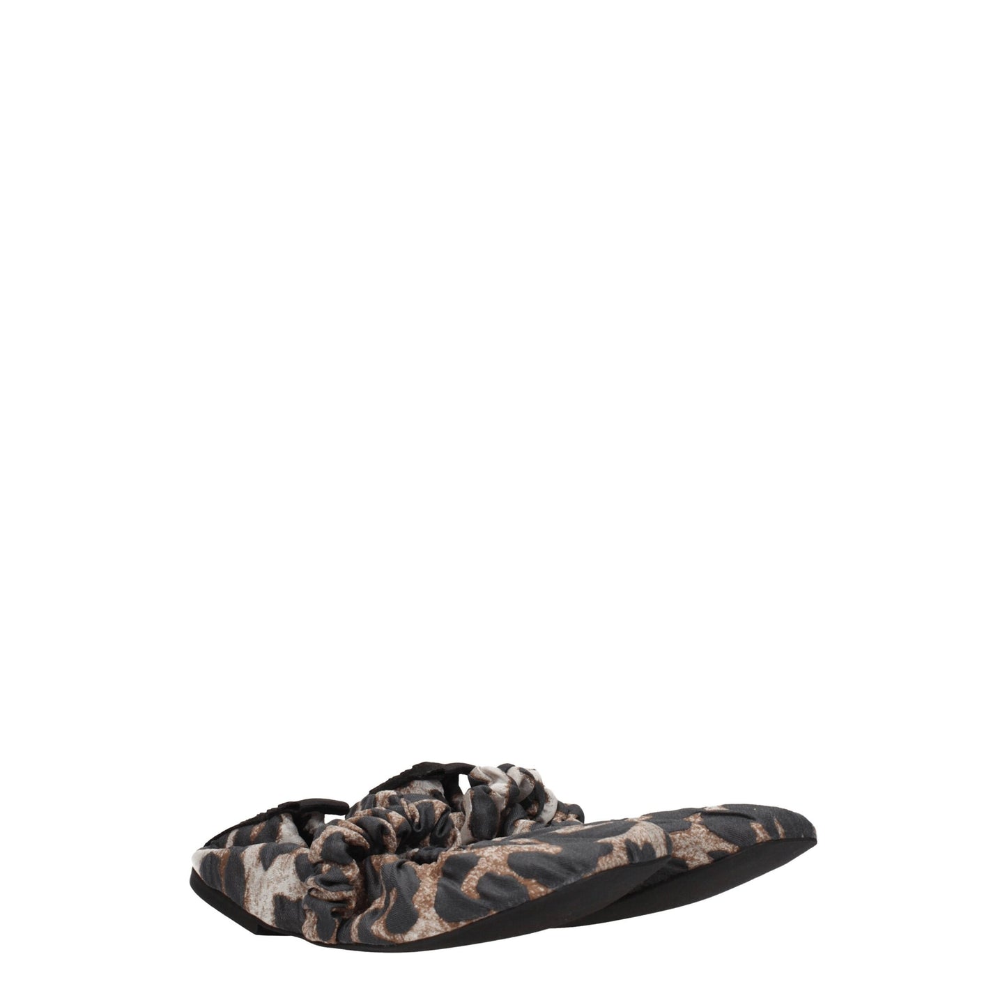 Beige Fabric Ballet Flats