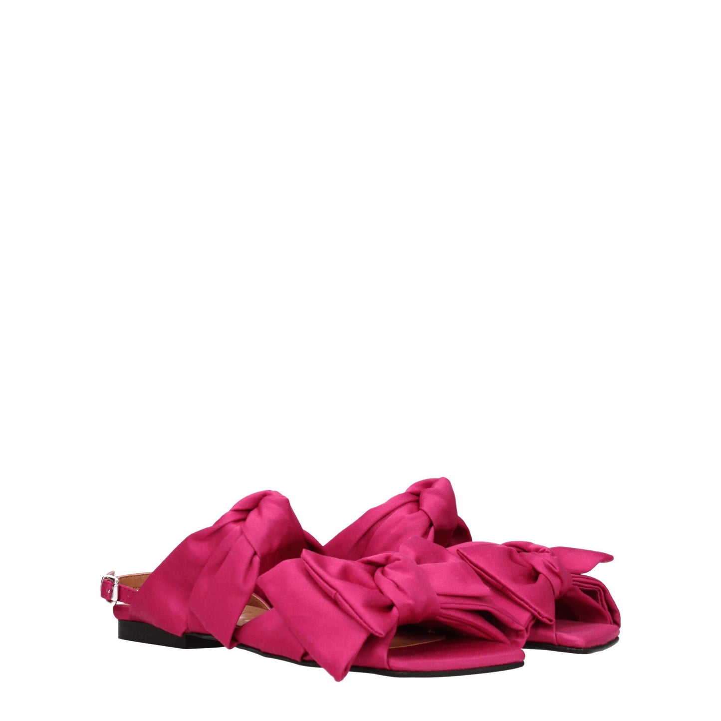 Pink Fabric Flat Sandals