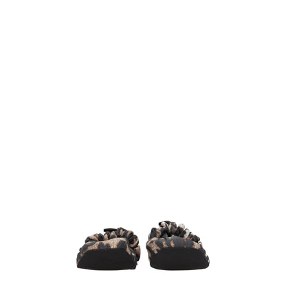 Beige Fabric Ballet Flats