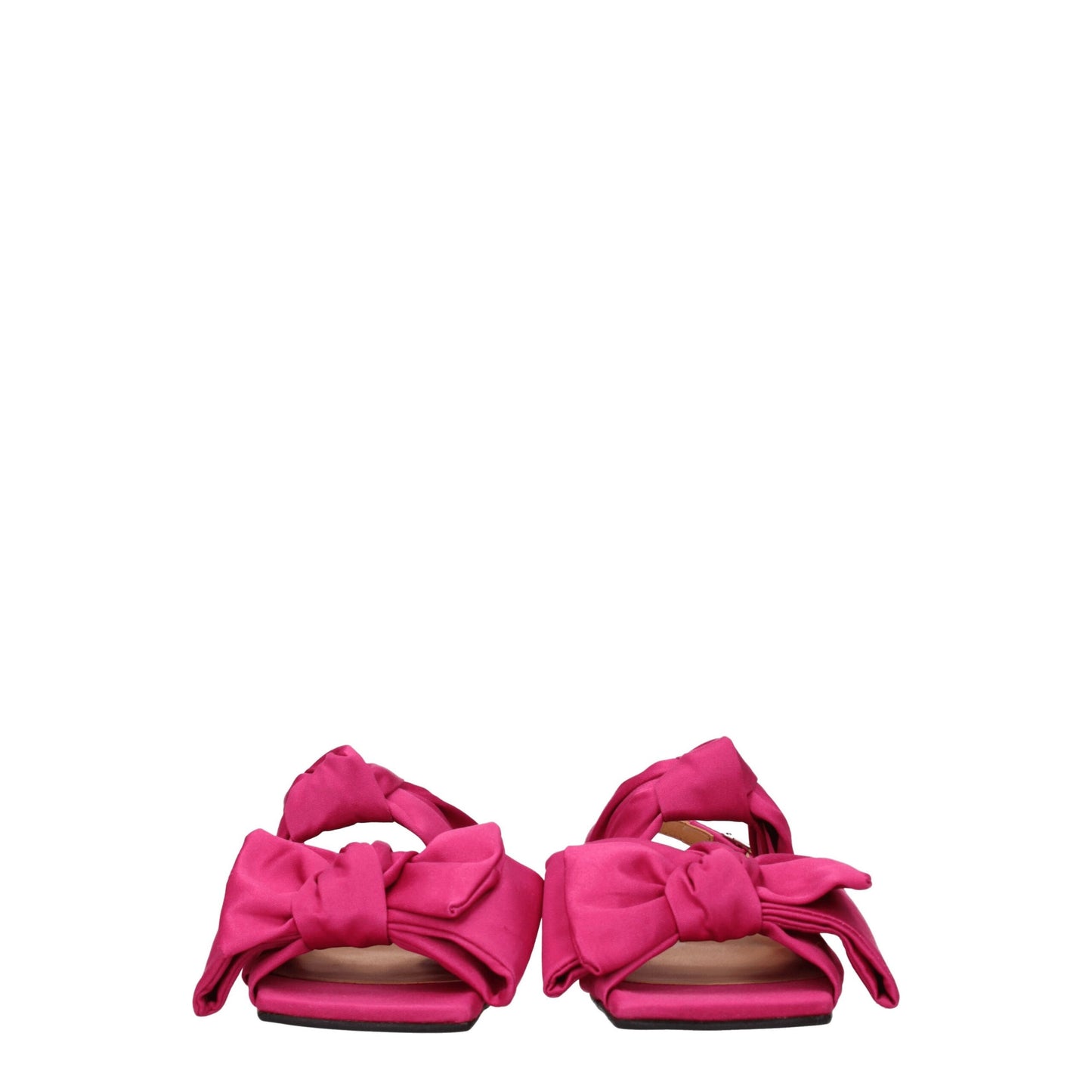 Pink Fabric Flat Sandals