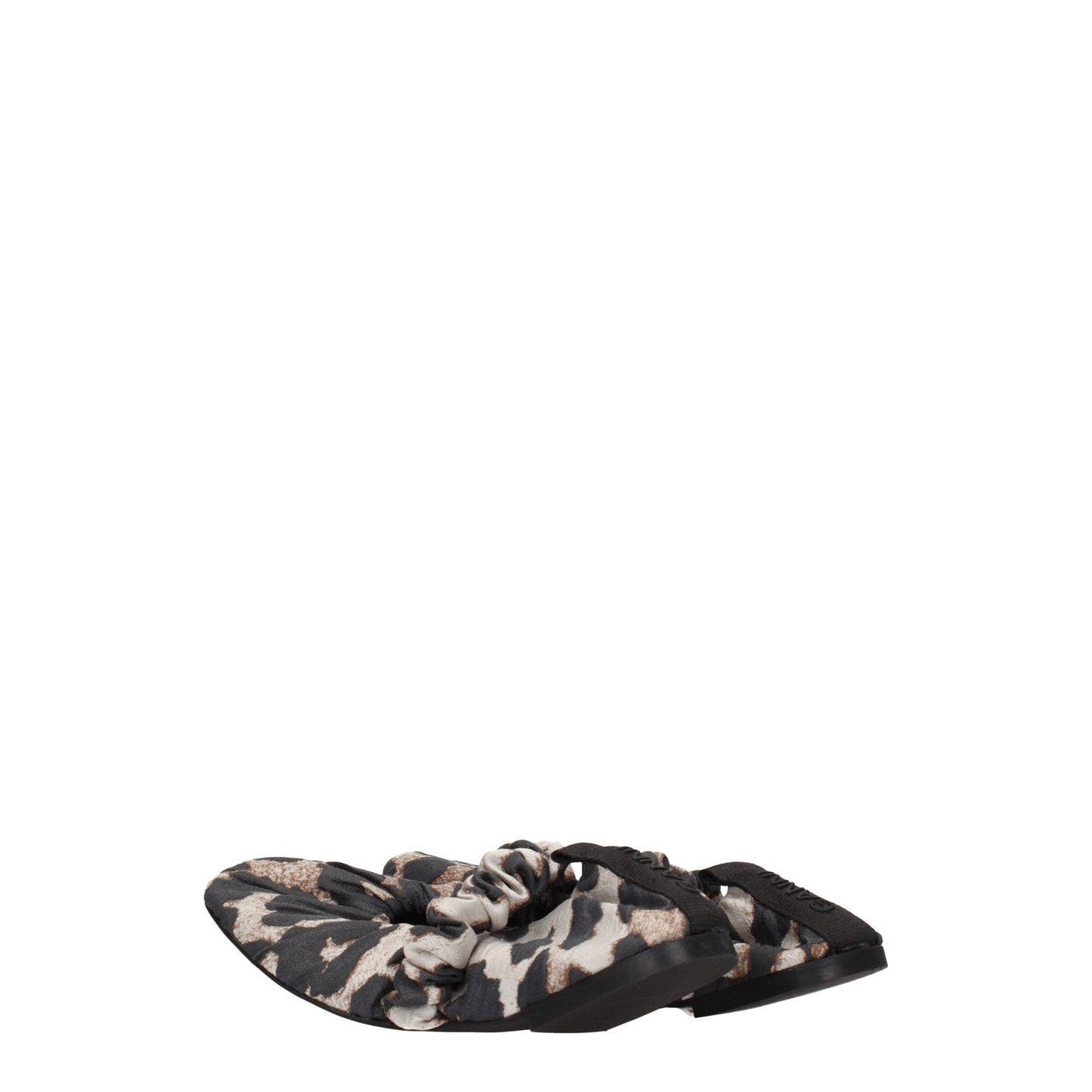 Beige Fabric Ballet Flats