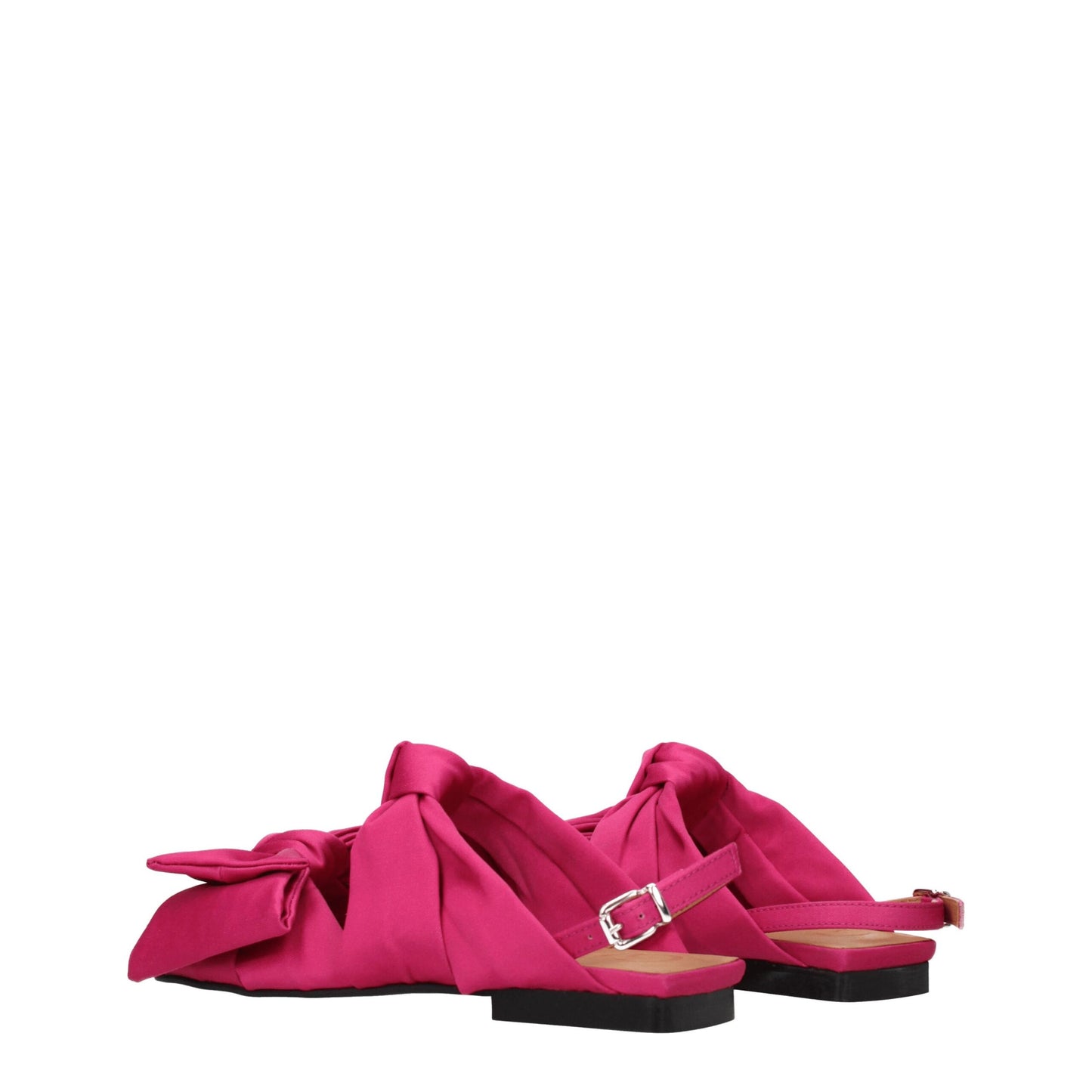 Pink Fabric Flat Sandals