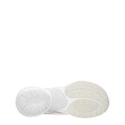 White Fabric Athletic Sneakers