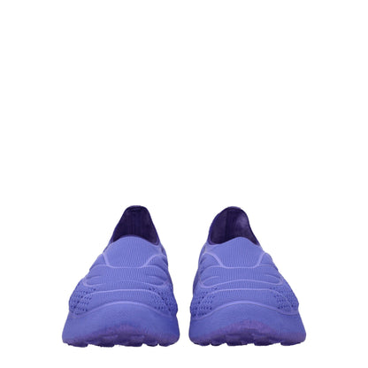 Purple Fabric Slip-On Loafers