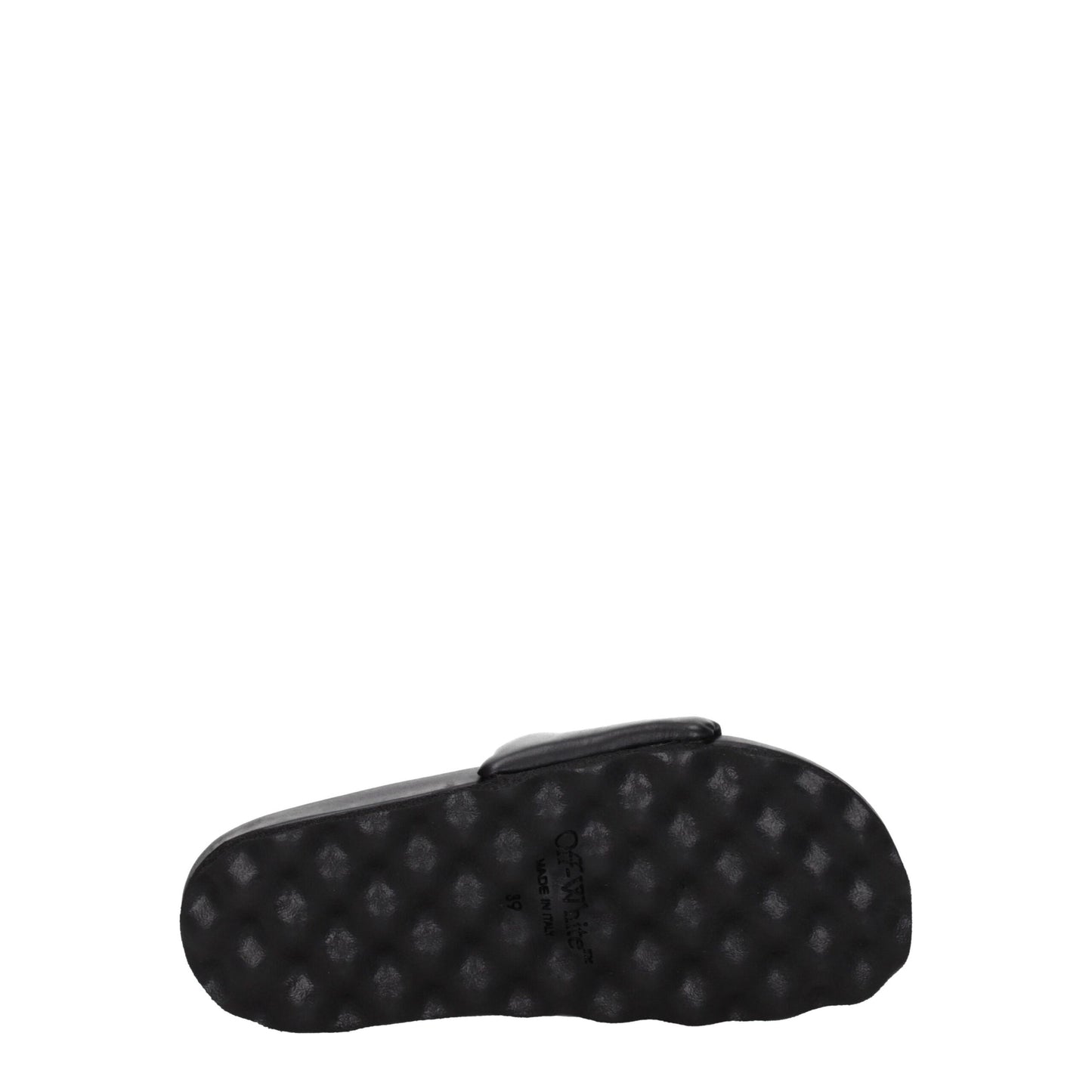 Black Leather Slippers Sandals
