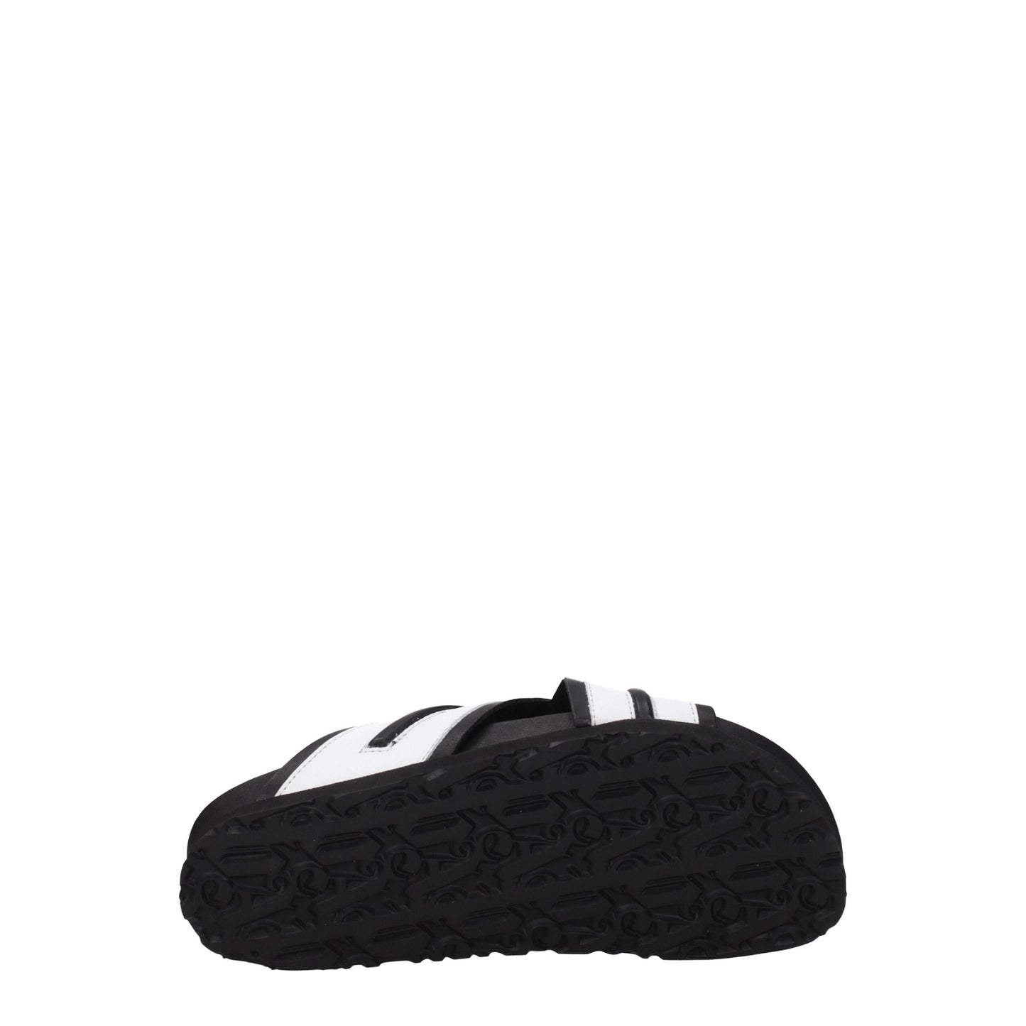 White Leather Slippers Sandals