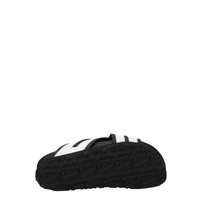 White Leather Slippers Sandals