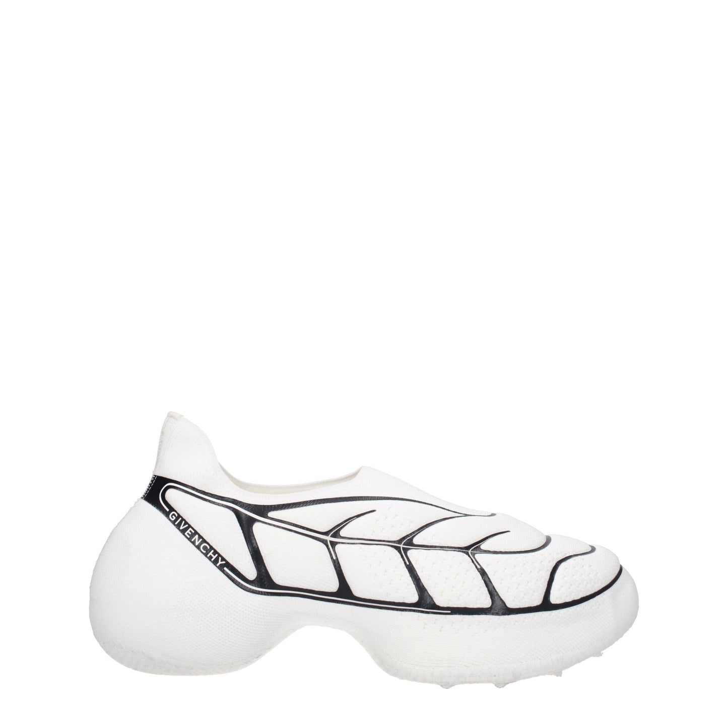 White Fabric Low Tops