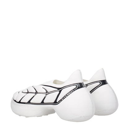 White Fabric Low Tops