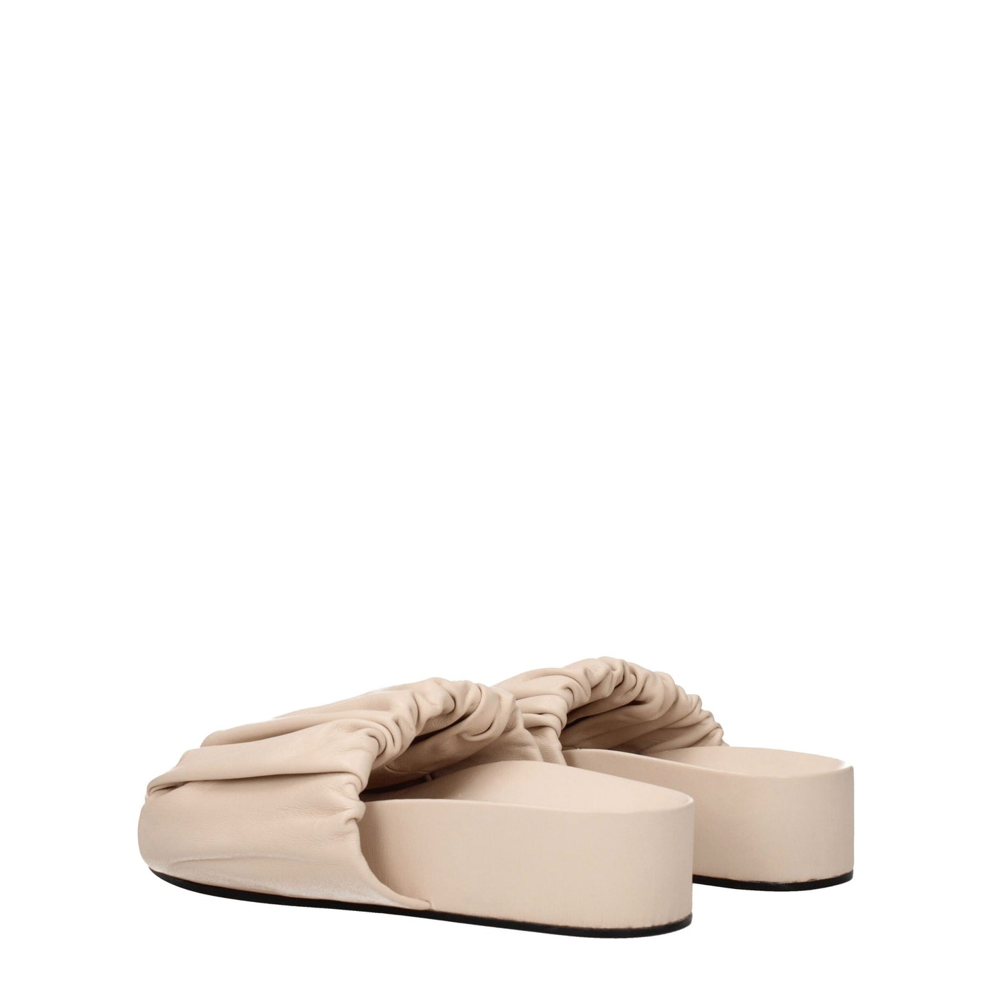 Pink Leather Slippers Sandals