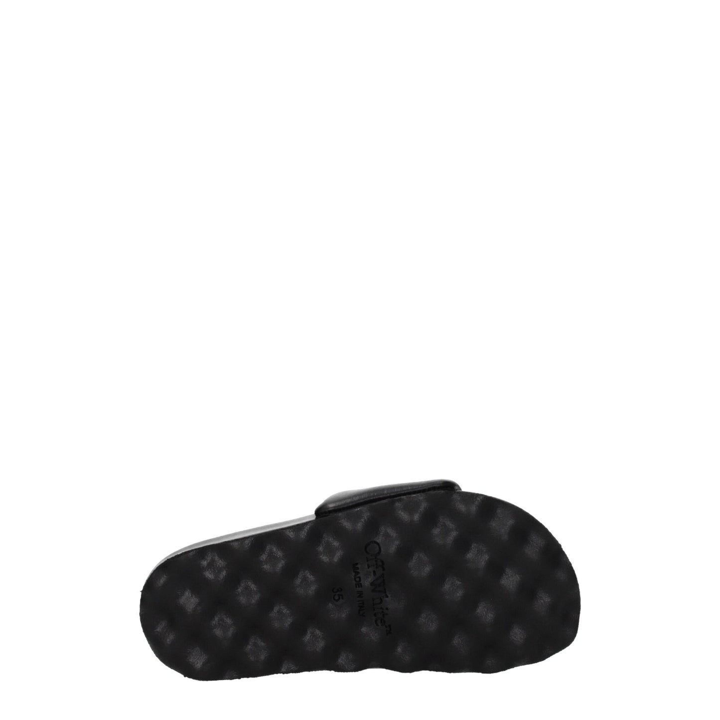 Black Leather Slippers Sandals