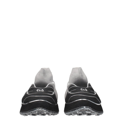 Black Fabric Athletic Sneakers