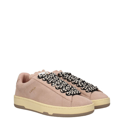 Pink Leather Low Tops