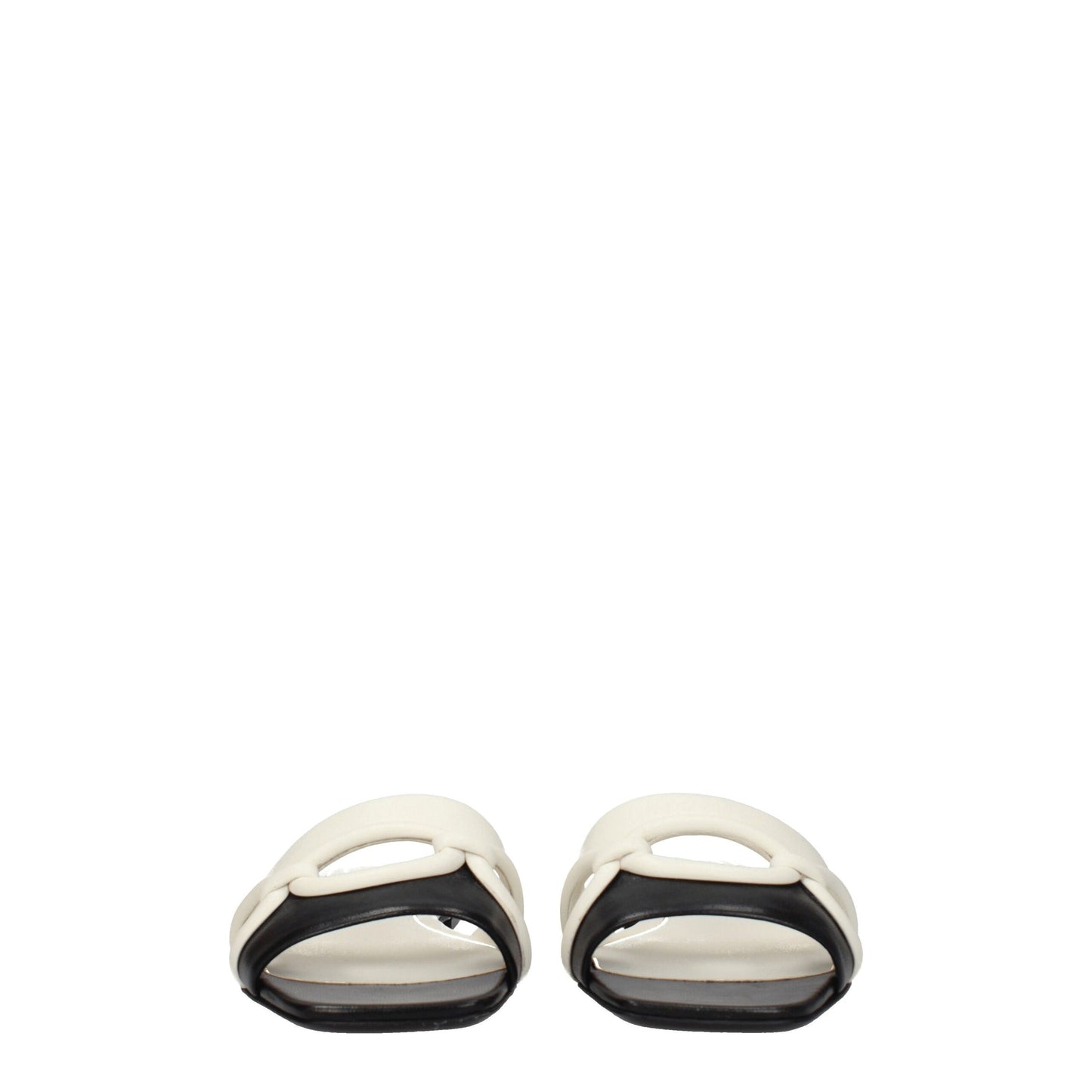 Black Leather Slippers Sandals