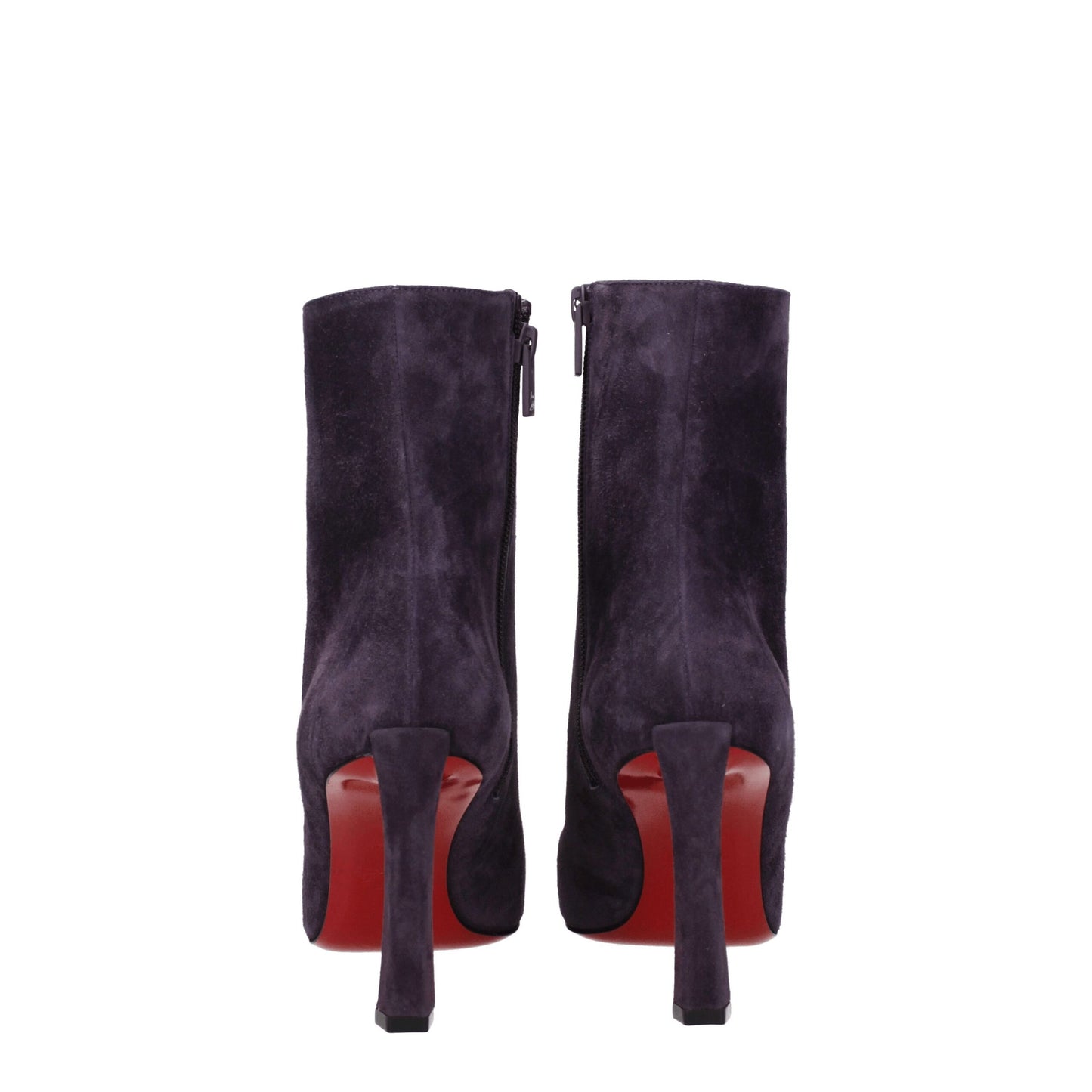 Purple Leather Ankle Boots