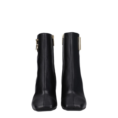 Black Leather Ankle Boots