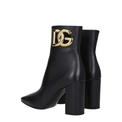 Black Leather Ankle Boots