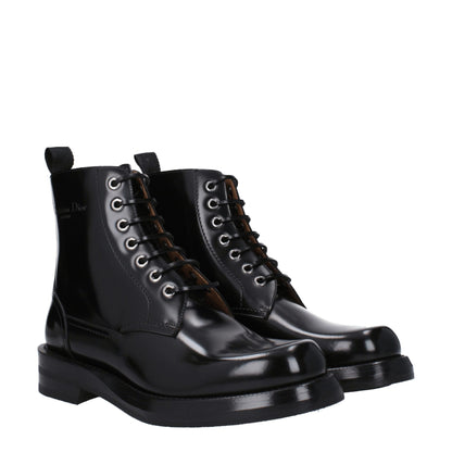 Black Leather Ankle Boots