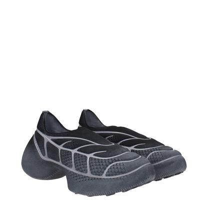 Gray Fabric Athletic Sneakers