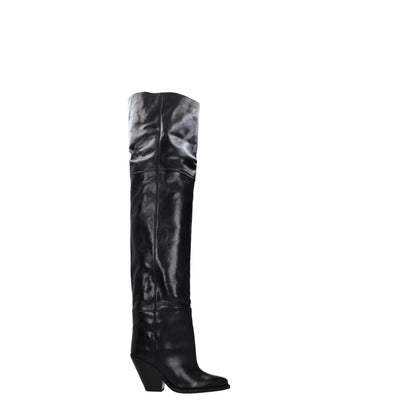 Black Leather Over The Knee