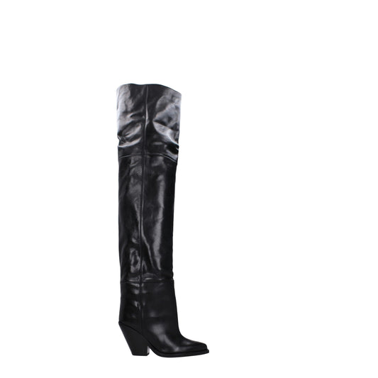 Black Leather Over The Knee