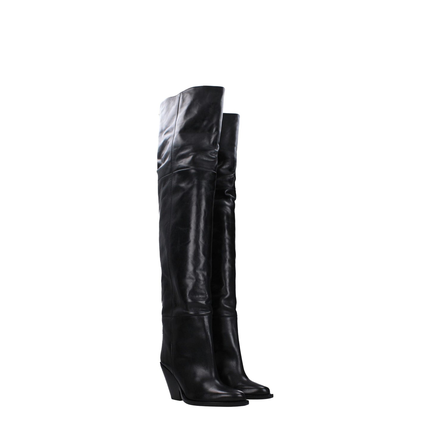 Black Leather Over The Knee