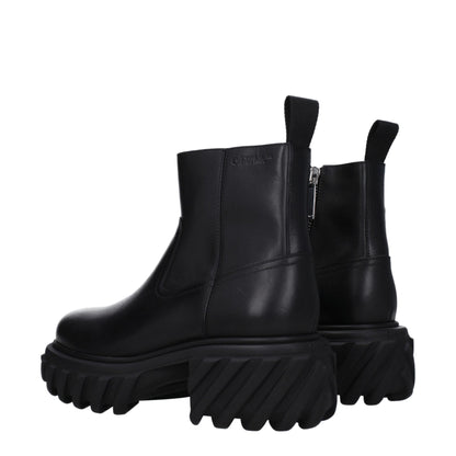Black Leather Ankle Boots