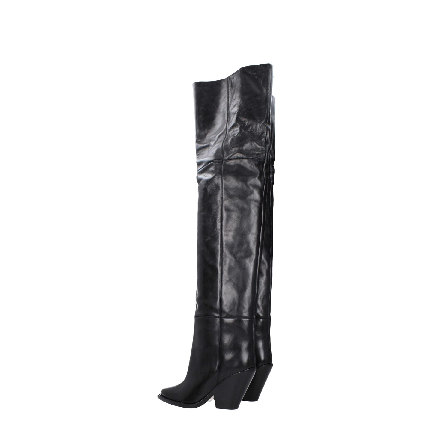 Black Leather Over The Knee