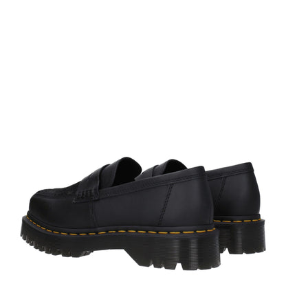 Black Leather Slip-On Loafers