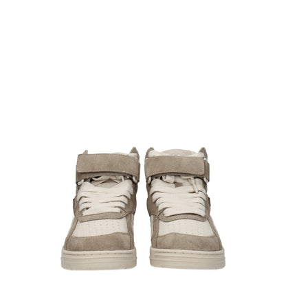 Beige Leather High Tops