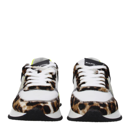 White Fabric Athletic Sneakers