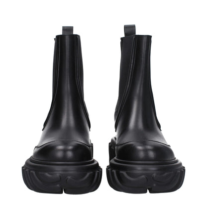 Black Leather Ankle Boots