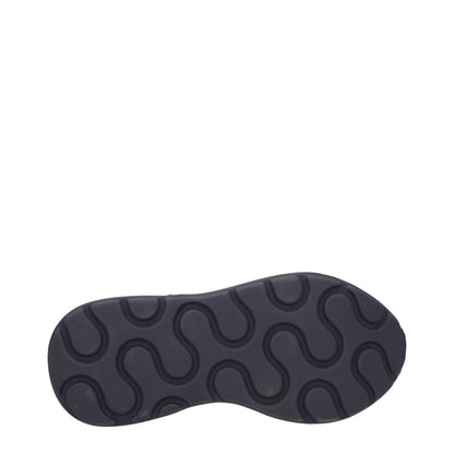 Black Fabric Chunky Sneakers