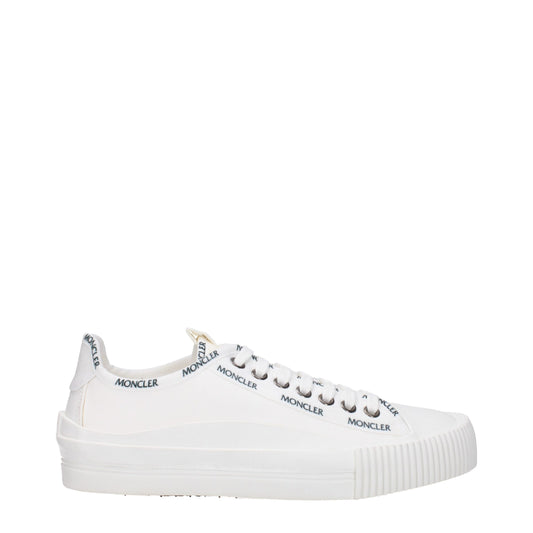 White Fabric Low Tops