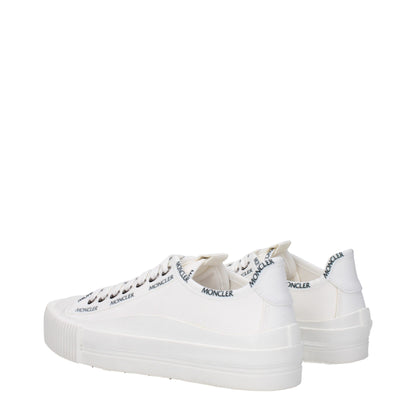 White Fabric Low Tops