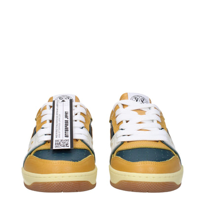 Green Leather Low Tops