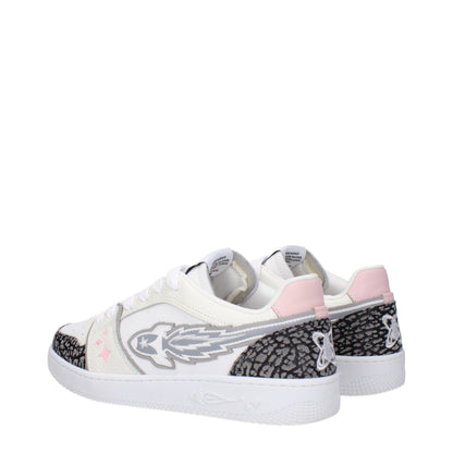 White Leather Athletic Sneakers