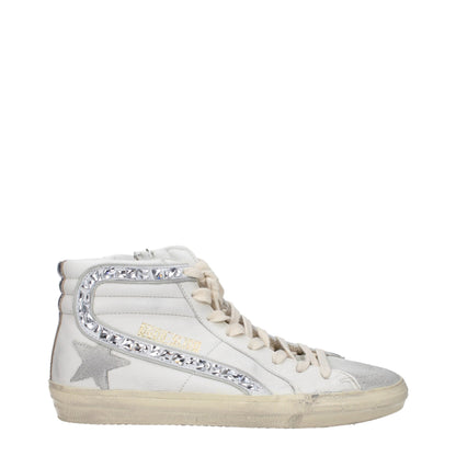 White Leather High Tops