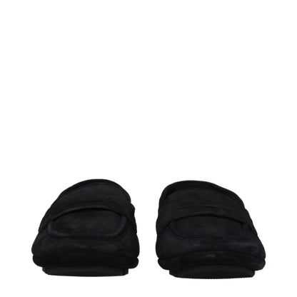 Black Leather Slip-On Loafers