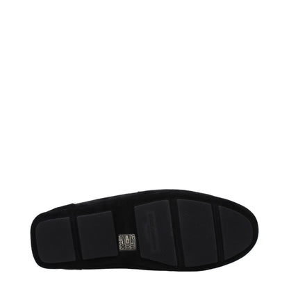 Black Leather Slip-On Loafers