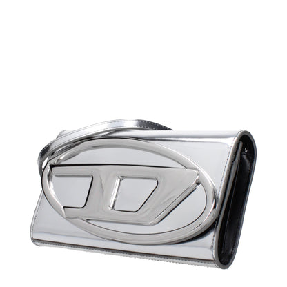Gray Leather Clutch Bags
